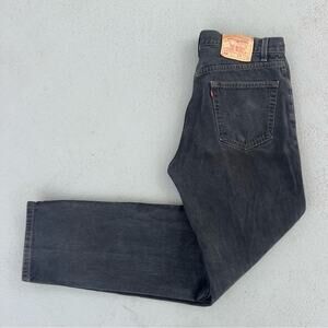 Vintage 90s Levi’s 505 regular fit straight leg jeans black 36x34
